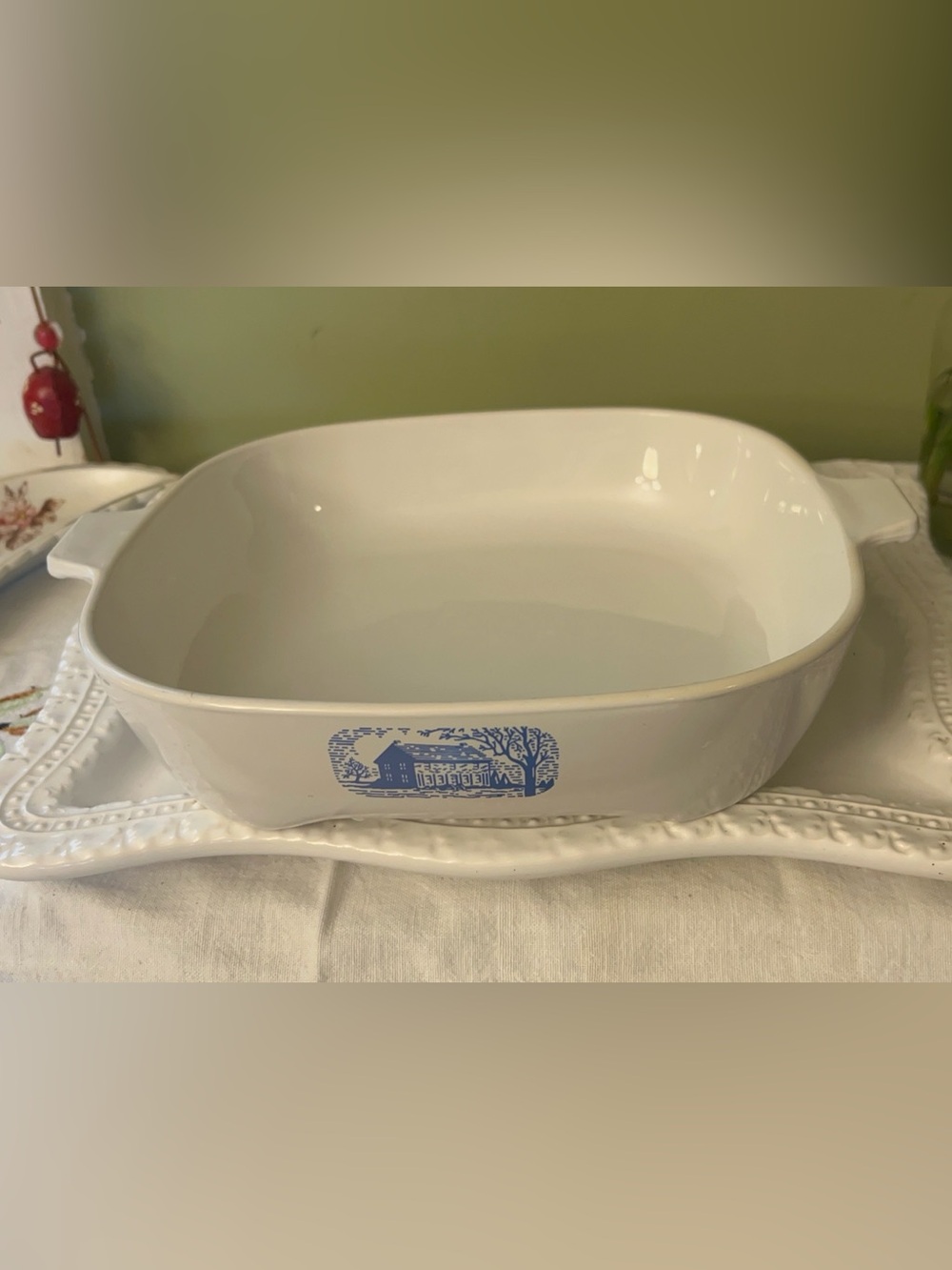 Vintage CorningWare Browning Skillet Amana Radarage Colonial House Pattern